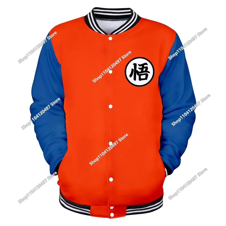 Dragon Ball Goku Kid Men Zipper Hoodie Cartoon Japan Style Anime Women Sweatshirt 2025 New Fashion Children Jackets Coat