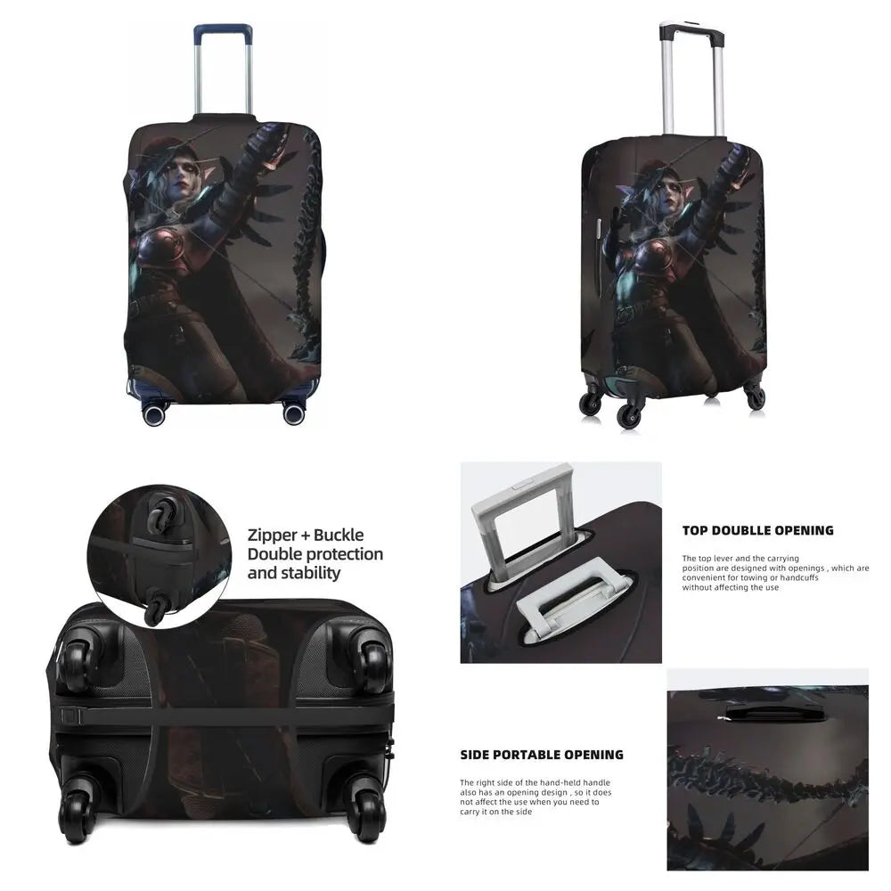 World Of Warcraft Sylvanas Windrunner Suitcase Cover Travel Holiday Fun Luggage Supplies Protection