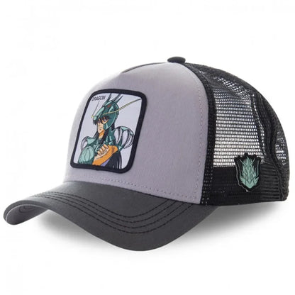Saint Seiya Cotton Anime Cartoon Snapback Cotton Baseball Cap Men Women Hip Hop Dad Mesh Trucker Hat Dropshipping