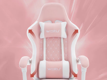 WOLTU sukamoji kompiuterio kėdė su masažo funkcija, ergonominė biuro kėdė su pagalvėle ir pakoju, reguliuojamo aukščio gaming kėdė