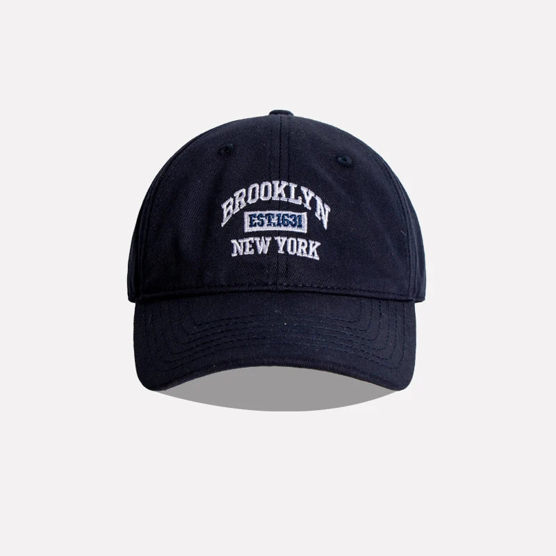 Baseballkeps i mjuk bomull med broderade bokstäver för kvinnor och män, vardags- och friluftssport, med böjd skärm, unisex, hiphop- och pappakepsar