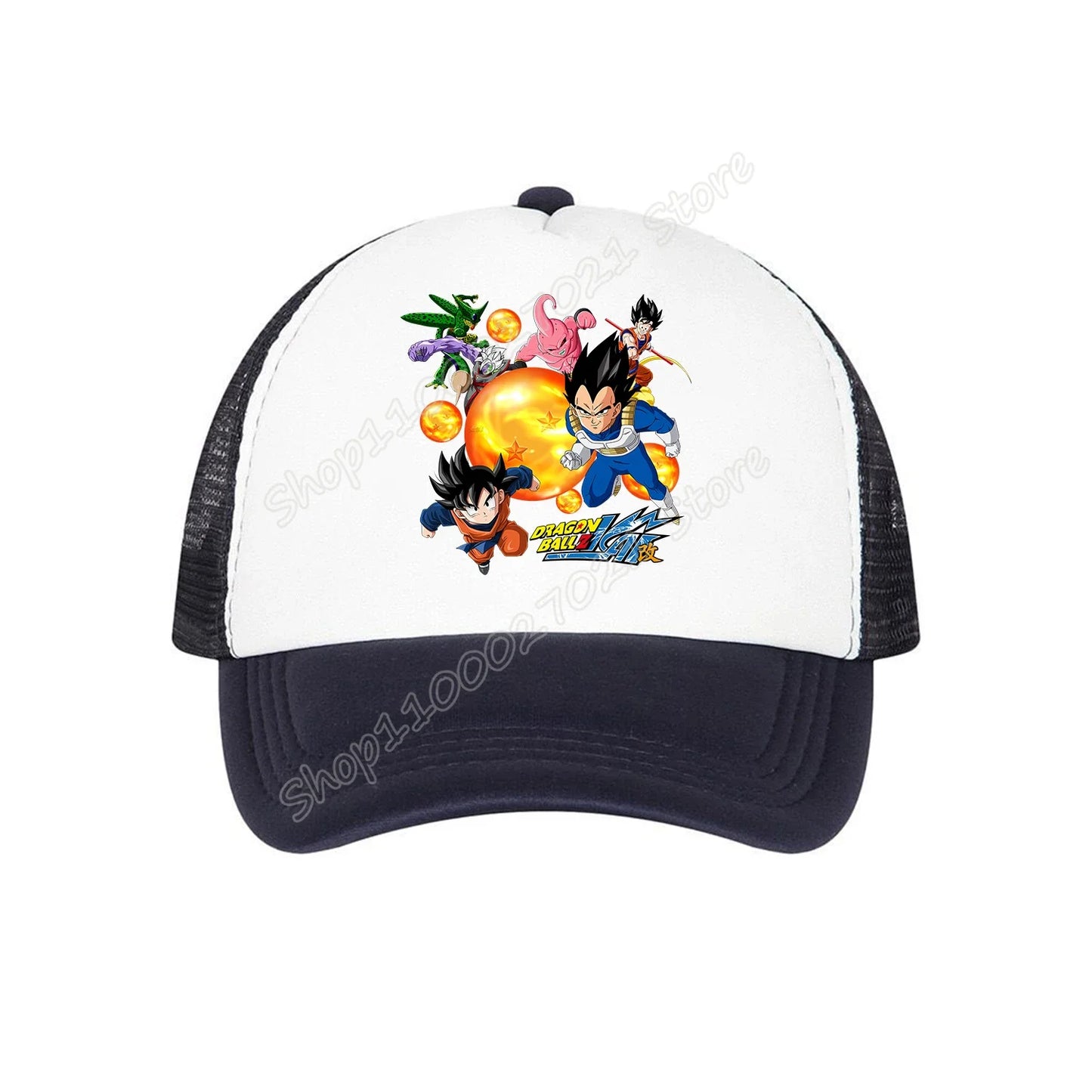 Dragon Ball Goku Peaked Cap Cartoon Pattern Baseball Caps Kawaii Anime Summer Breathable Mesh Hat Parent-child Hats Peacoat Gift