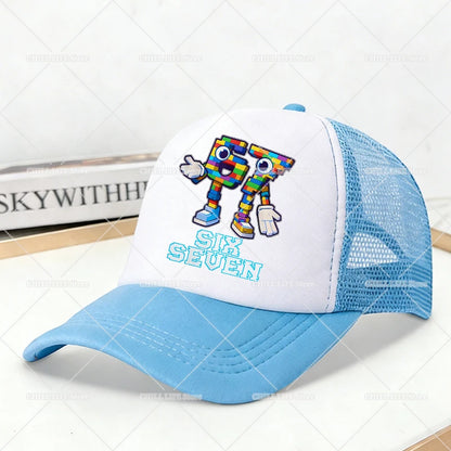 Steal A Brainrot Mesh Baseball Caps Cartoon 67 Six Seven Adult Kids Sports Hats Boys Girls Summer Outdoor Sunshade Peaked Caps