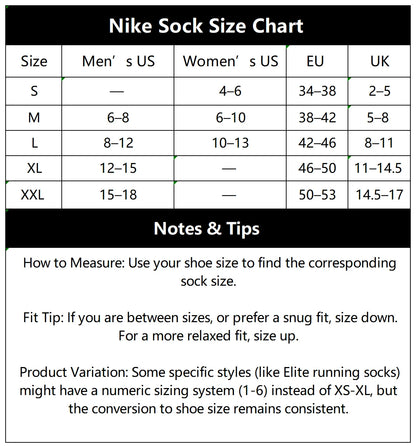 Nike Air Jordan Men's and Women's Knee-High Sports Socks, 3-Pack, Comfortable and Breathable Basketball Socks SX5544-017