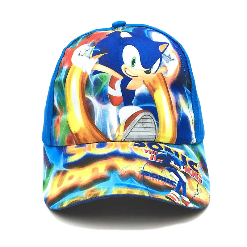 50-54cm Children's Sonic Cartoon Baseball Cap Anime Hedgehog ShadowTails Knuckles Character Sun Protection Cap Accessory Gifts