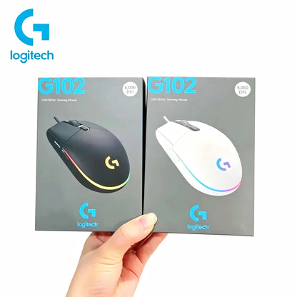 Logitech G102 laidinė žaidimų pelė, 8000 DPI, optinis efektas, e. sporto G102 USB laidinė pelė su PC