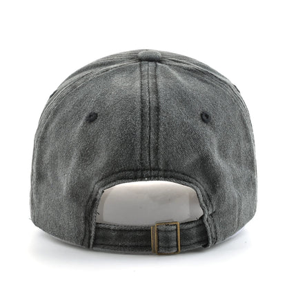 Vintage Denim Baseball Cap With Embroidery Wolf Patch Men Snapback Hip Hop Dad Hats Women Four Seasons Adjustable Sun Visor Cap