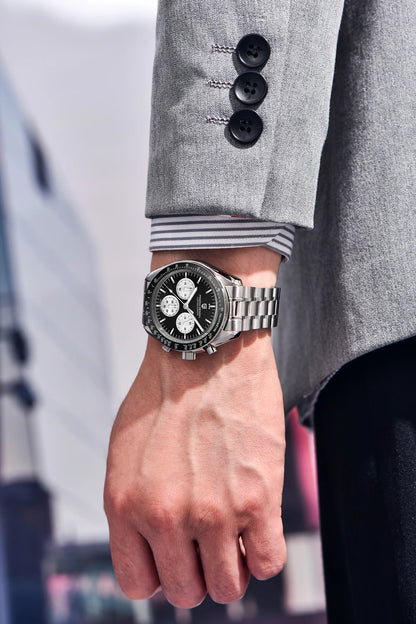 PAGANI DESIGN Moon Uhr – Luxuriöser Quarz-Chronograph für Herren, sportlicher Stil, Saphirglas mit Antireflexbeschichtung, leuchtende Anzeige