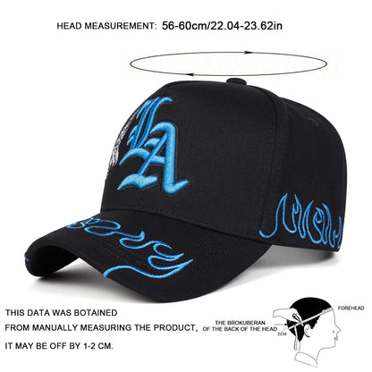 Unisex Gothic LA Angel Embroidery Baseball Caps Spring Autumn Outdoor Adjustable Casual Hats Sunscreen Hat Sports Cap