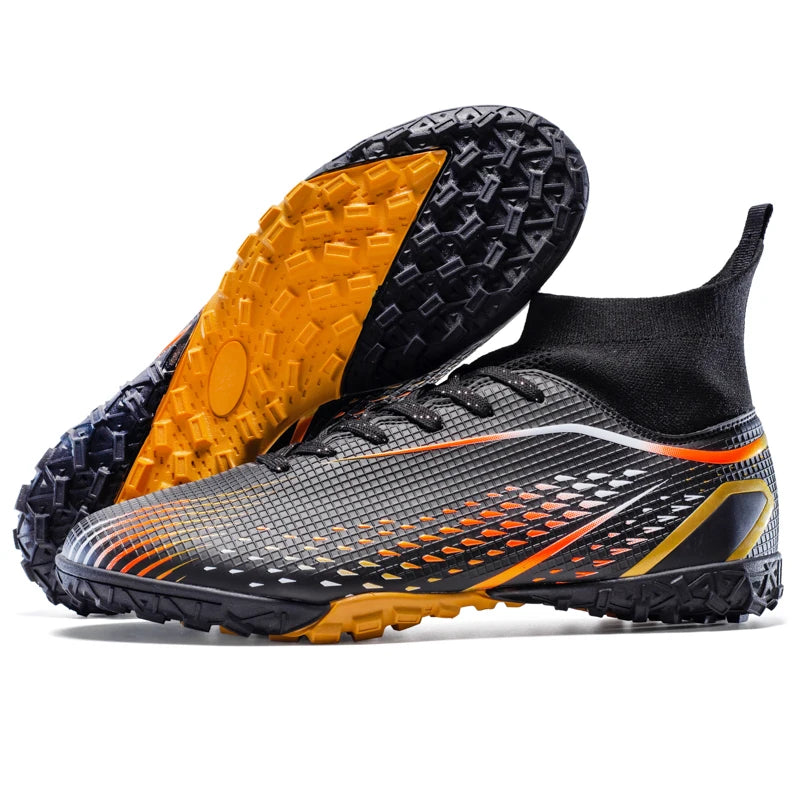 MenOutdoor Football Boots Professional Training Soccer Shoes Soccer Cleats Turf Futsal Match Grass Unisex Non-slip Breathable