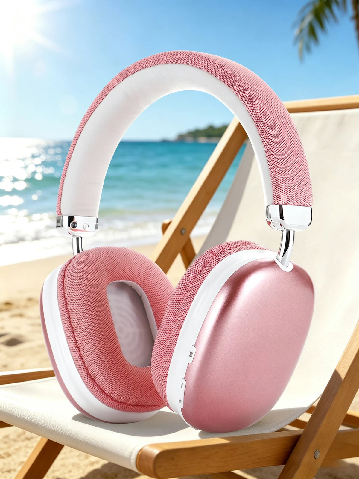 Casque Bluetooth circumaural, puce intelligente 5.3, longue autonomie, faible latence, casque sans fil HiFi pour musique et jeux, idéal pour les voyages et le travail.