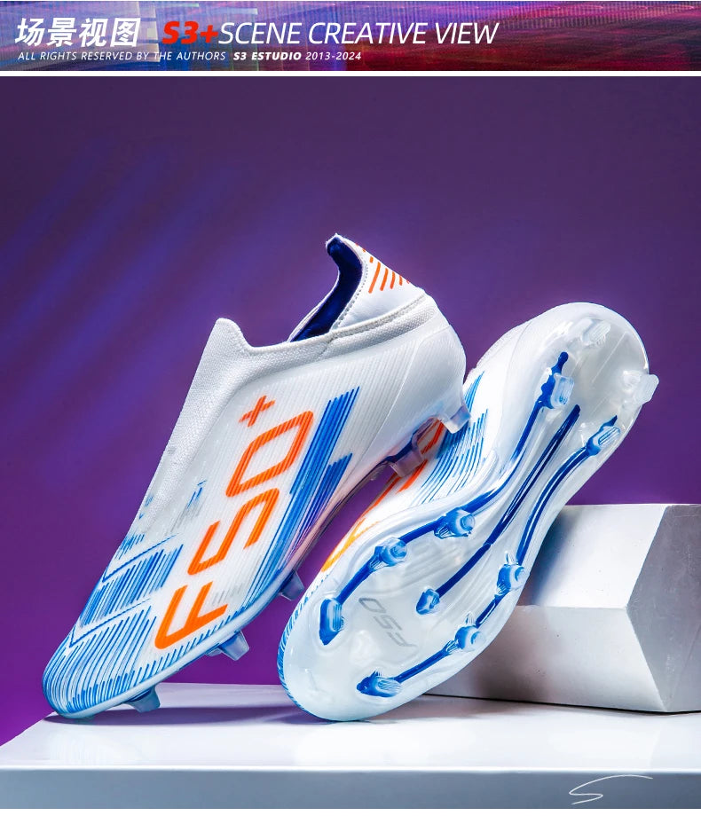 New Men’s Soccer Shoes Grass Football Boots Ultralight Sport Comfortable Indoor Cleats Non-Slip FG Turf Futsal Adult Non-Slip