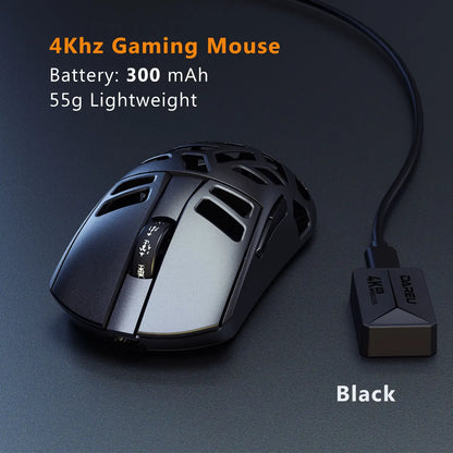 DAREU Al-mg Tri-mode 8Khz PBT bezdrôtová herná myš s rýchlym nabíjaním PAW3950 30000 DPI, ľahká, pre PC hráčov