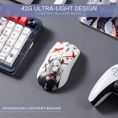 Herná myš Redragon M916AK PRO 3-Mode Anime 42G Ultra-Light 26K DPI s plne programovateľnými tlačidlami