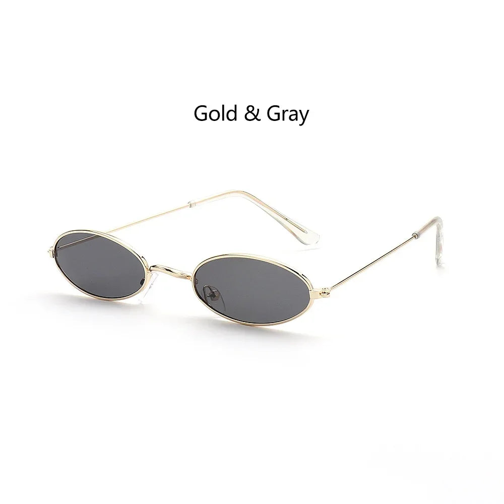 1PC Unisex Retro Small Frame Oval Sunglasses UV400 Fashion Design Sun Glasses Summer Vintage Shades Eyeglasses Accessories
