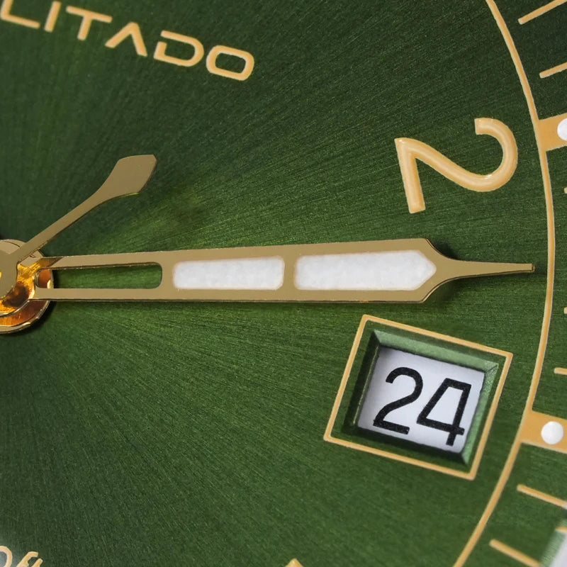 Militado ML08 Vintage Quartz Watch Ronda 515 Movement Ar Sapphire Mirror 38Mm Wrist Watch Date Super Luminous Waterproof Watches