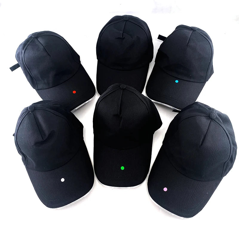 Adult Hat Led Optical Fibre Cap Hip Hot Hat NightClub Concert Masquerade Outdoor Fun Event Supplies Rap Summer Hat