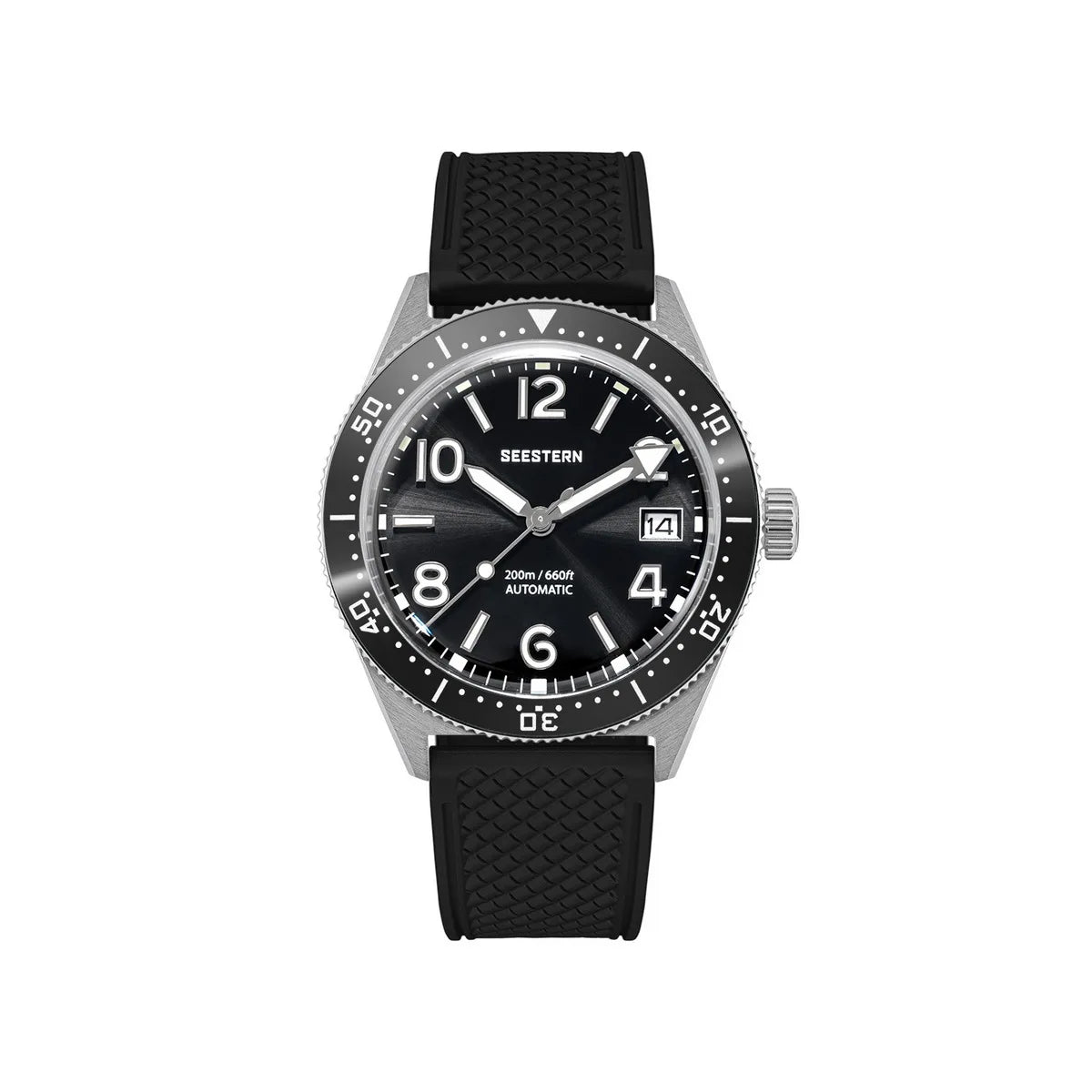 SEESTERN Diver Men's Watch Automatic Mechanical Wristwatches NH35 Movement Ceramic Bezel 20Bar Waterproof Sapphire Luminous S434-2