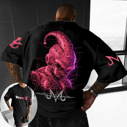 Dragon Ball Japanese Anime Printed Men's T-Shirt Majin Buu Boys Children Harajuku Short Sleeve Kids Goku T-shirt Summer Clothing