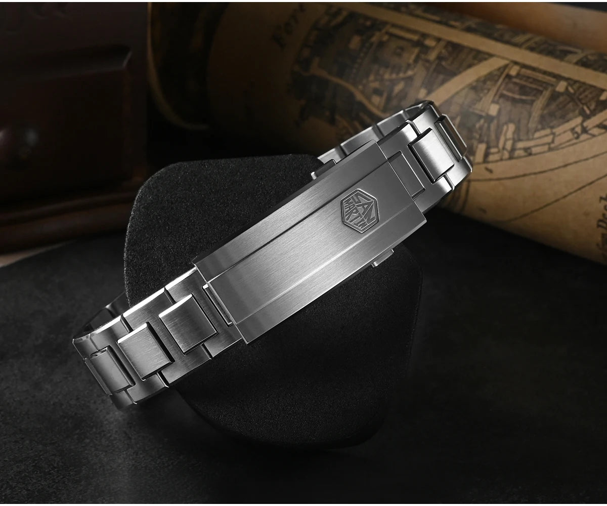 San Martin Official 39mm Guilloche MOP Dial Gada Watch Miyota 9015 Luxury Men's Automatic Mechanical Watches 10 ATM reloj SN0150