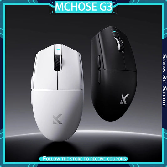 MCHOSE G3 V2 PRO безжична мишка Bluetooth с три режима, ергономична и лека, аксесоари за лаптоп, офис, гейминг и компютър