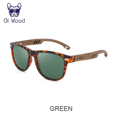 Oi Wood Sunglasses Polarized Black Walnut Wood Sunglasses for Man Polarized High Quality Sun Glasses Men UV400 Eyewear