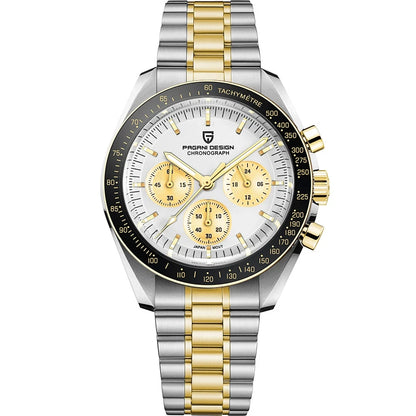 PAGANI DESIGN 2026 New Moon Watch Retro Luxury Quartz Watches For Men Stainless steel Luminous waterproof Sport Chronograph Man