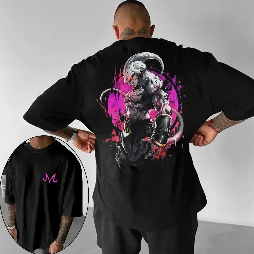 Dragon Ball Japanese Anime Printed Men's T-Shirt Majin Buu Boys Children Harajuku Short Sleeve Kids Goku T-shirt Summer Clothing