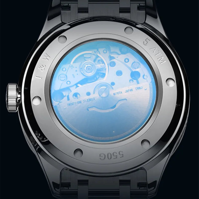 Montre mécanique de luxe pour homme Reloj CARNIVAL en tungstène, mouvement automatique MIYOTA 8205, étanche.