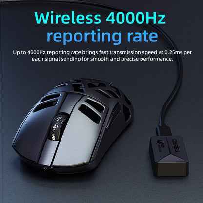 DAREU Al-mg Tri-mode 8Khz PBT bezdrôtová herná myš s rýchlym nabíjaním PAW3950 30000 DPI, ľahká, pre PC hráčov