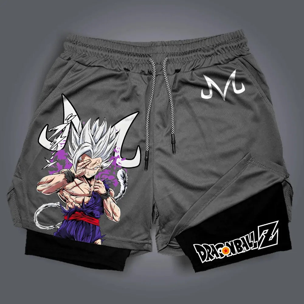 Dragon Ball Goku Unisex Harajuku Anime Printed 2026 Καλοκαιρινό νέο προϊόν Φαρδύ αθλητικό αναπνέον σορτς διπλής στρώσης γρήγορου στεγνώματος