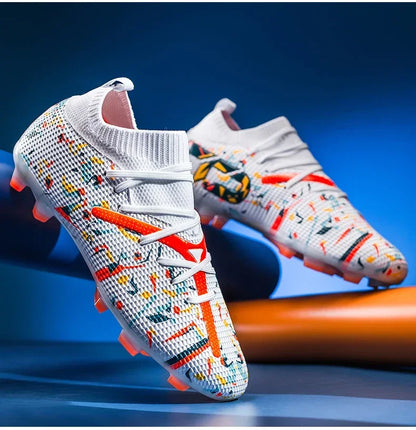 Chaussures de football à pointes longues pour hommes, chaussures de sport d'intérieur, chaussures de football professionnelles, chaussures souples respirantes unisexes, livraison directe
