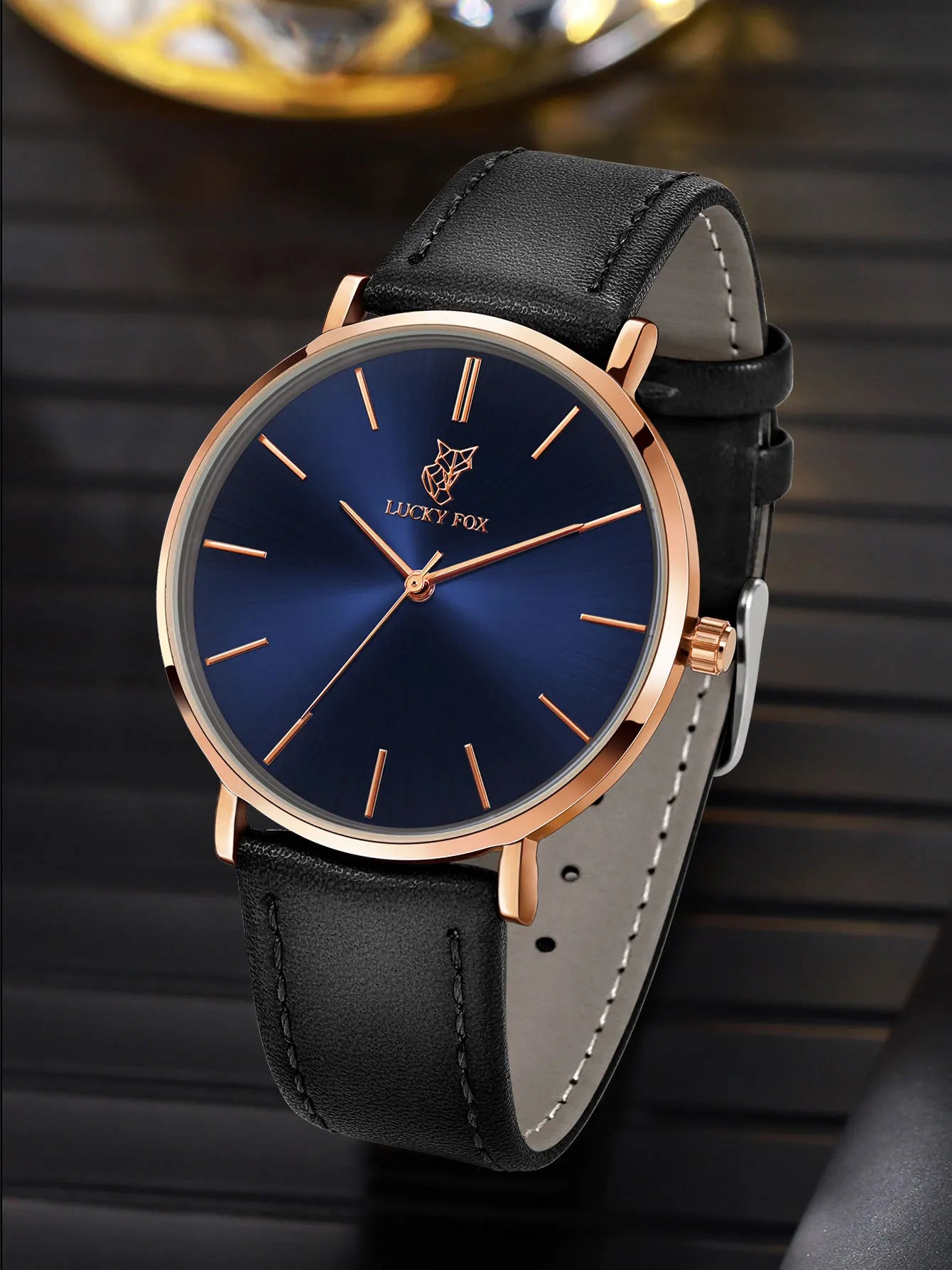 LUCKY FOX Classic Luxury Men Watch Simple Casual Men and Women Round Large Dial Quartz Watch Clock Gifts Men Reloj
