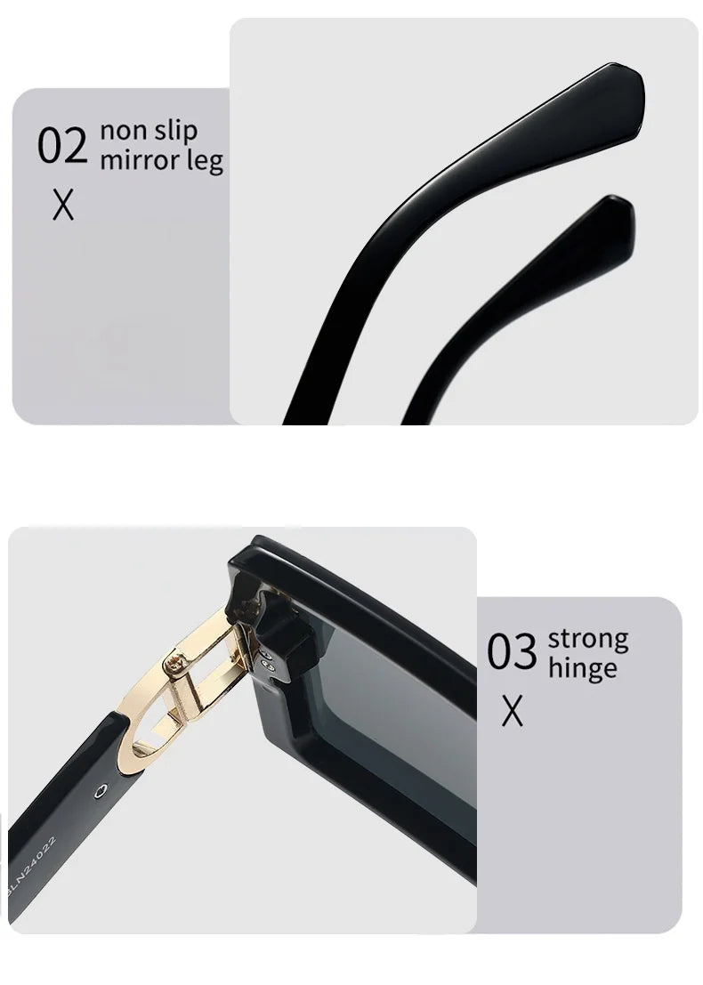 2025 new high-end large frame D-mill sunglasses for women(DS-25022)