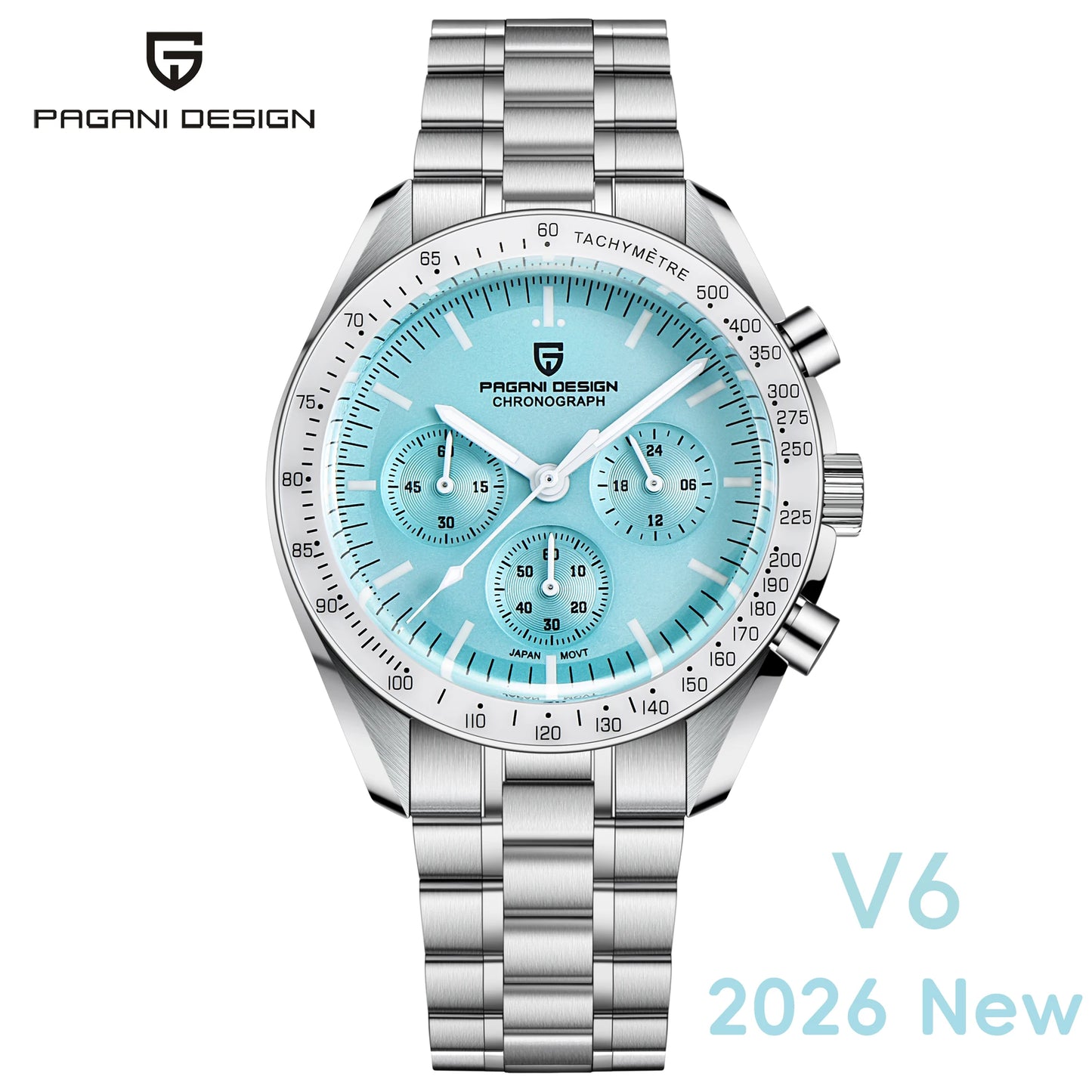 PAGANI DESIGN 2026 New Men's Watches Top Luxury Quartz Watch For Men Auto Date Speed Chronograph AR Sapphire Mirror Wrist watch