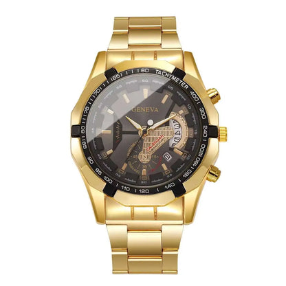 Fashion Men Business Watches Luxury Large Dial Calendar Quartz Watch Mens Clock Reloj Hombre（Without Box）