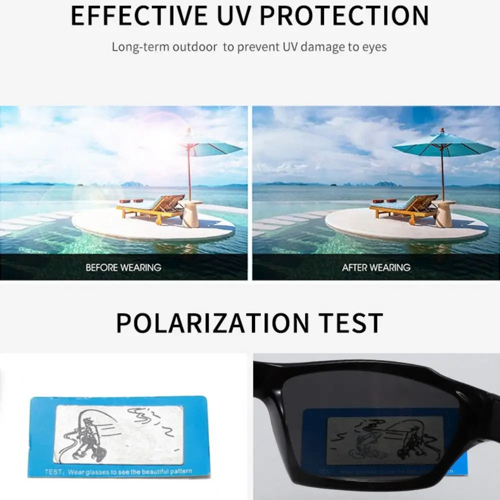 Fashion Sports Sunglasses Polarized UV Protection Personalized Glasses Round Frame Cool Men's And Women's UV400 Fishing Eyewear