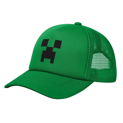 Vuxen Creepers stor urtavla videospel-trucker-keps nätbaseballkeps polyesterhatt solhatt justerbar racingkeps sommar