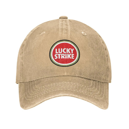 Lucky Strike Letters Troye Sivan Musik Sport Retro Cowboy Tvättade basebollkepsar Herr Denim Street Tide-hatt Vandring Herr Dad Cap
