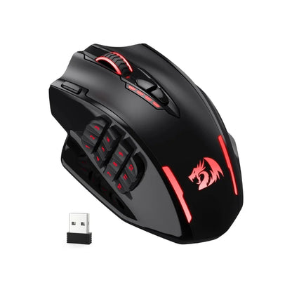 Redragon M913 gamer egér, 16000 DPI, vezetékes / 2.4Ghz vezeték nélküli, RGB optikai, 16 programozható gomb, fekete/fehér