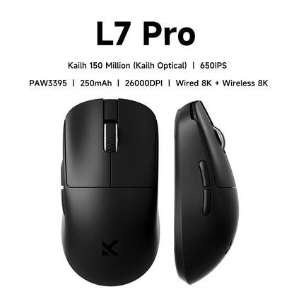 MCHOSE L7 Ultra+ średnio-duża mysz gamingowa do e-sportu z sensorem Paw3950, bezprzewodowa, trzy tryby, lekka mysz biurowa Dual-Drive do komputera