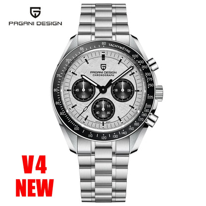 PAGANI DESIGN 2026 New V6 Moon Watches Men Luxury Quartz Watch For Men Speed Sport Chronograph AR Sapphire crystal Wristwatch