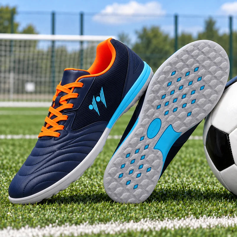 Nouvelles chaussures de football pour hommes, antidérapantes, de haute qualité, pour futsal et terrain en gazon, chaussures de football montantes, baskets, pour matchs en salle et en extérieur, meilleures ventes