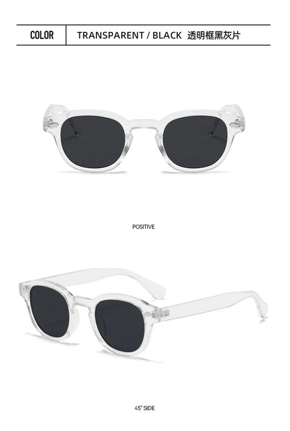 JNPCXI Vintage Round Sunglasses Women Men Retro Rivet Blue Gradient Female Sun Glasses UV400