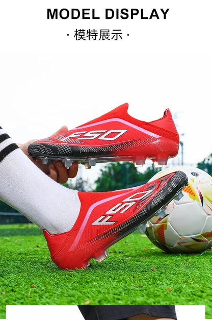 New Men Football Boots Non-Slip Boys Outdoor Hot-selling Soccer Shoes Grass Match Sneakers High-quality Cleats High-top Light