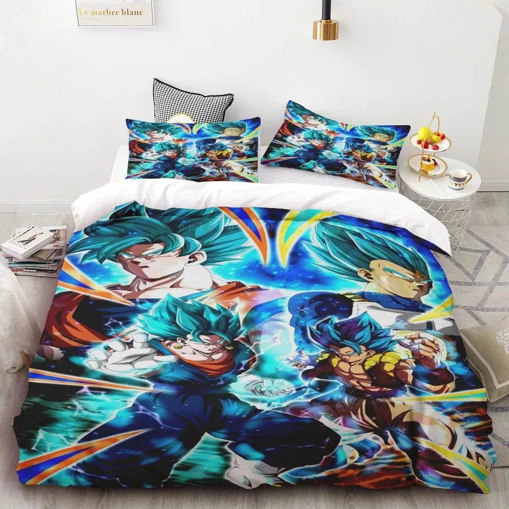 Povlečení s povlakem na přikrývku Goku Dragon Ball pro teenagery a děti, chlapce – nejlepší dárek, dekorace do ložnice Queen King