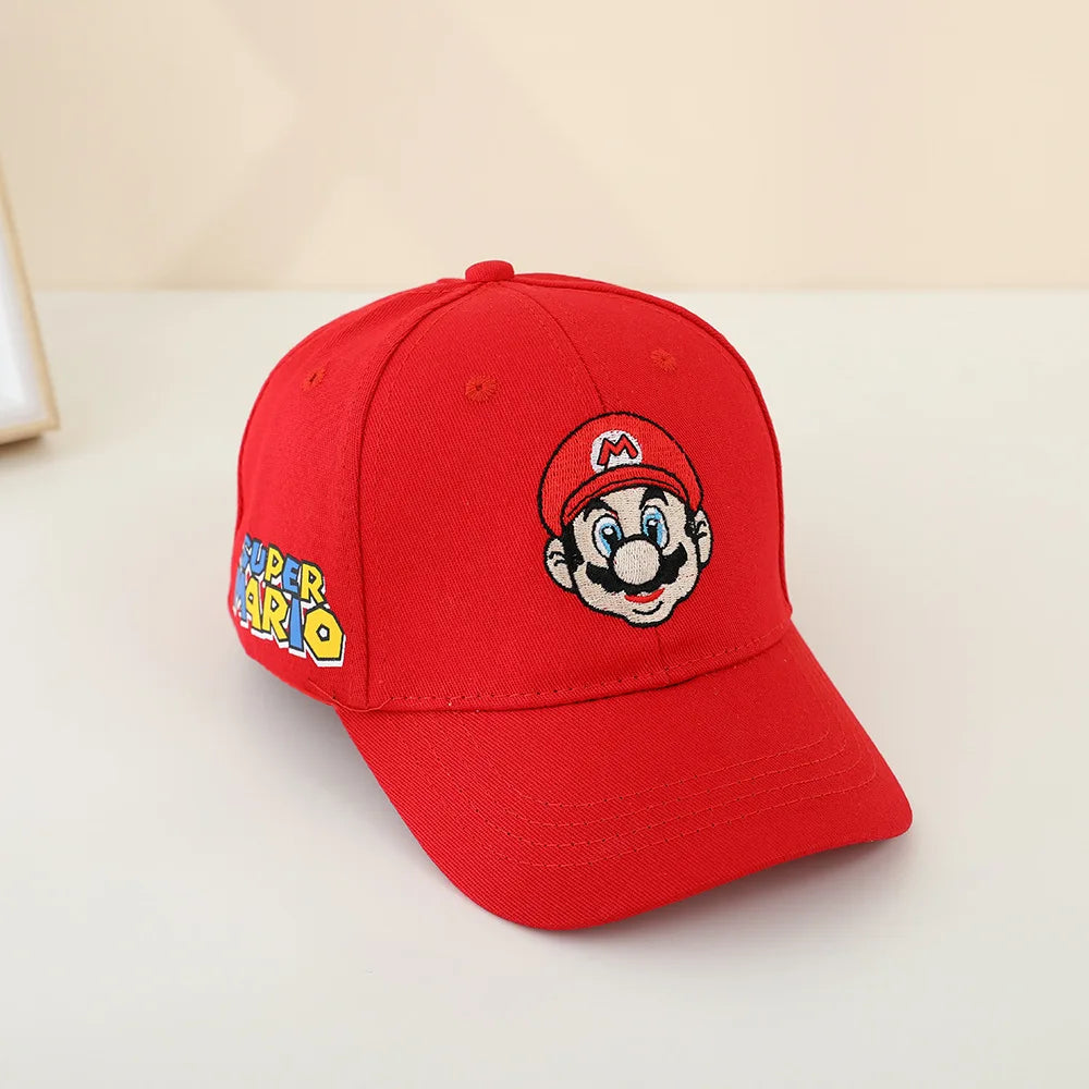 New Super Mushroom Peach Baseball Cap Creative High Color Cartoon Printed Boys and Girls anime merchandise Trendy birthday gifts