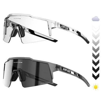Kapvoe Photochromic Cycling Sunglasses Men Glasses Fashion Mountain Bicycle Outdoor Road Riding Goggles Eyewear Sports MTB Bike
