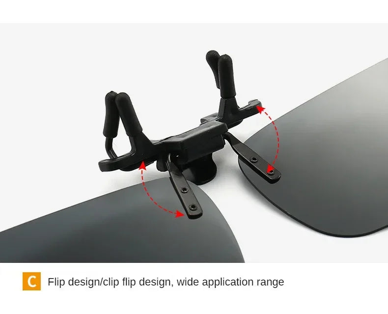 Polarized Sunglasses Clips Glasses Clip Driving Night Vision Eyeglasses UV400 Outdoor Shades High Definition Sun Glasses Clips