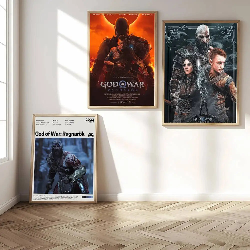 Pop Game God Of War Ragnarok Good Quality Prints And Poster Wall Art For Study Living Room Decor Unique Home Decoration Picture